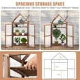 thumbnail image 4 of Gymax Wooden Cold Frame Greenhouse Raised Planter Protection for Vegetable and Flower, 4 of 9