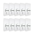 thumbnail image 1 of 10pcs Punch-free Non-marking Screw Stickers Wall Picture Hook Invisible Traceless Hardwall Drywall Picture Hanging Kit for Picture Photo Frame Hanging (6*6cm Thick Sticker Exposed 6mm), 1 of 8