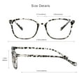 thumbnail image 2 of 2 Pack Blue Light Blocking Glasses for Women/Men, Anti Eyestrain, Computer Reading, TV Glasses, Stylish Square Frame, Anti Glare (Leopard+Floral +2.50 Magnification), 2 of 6