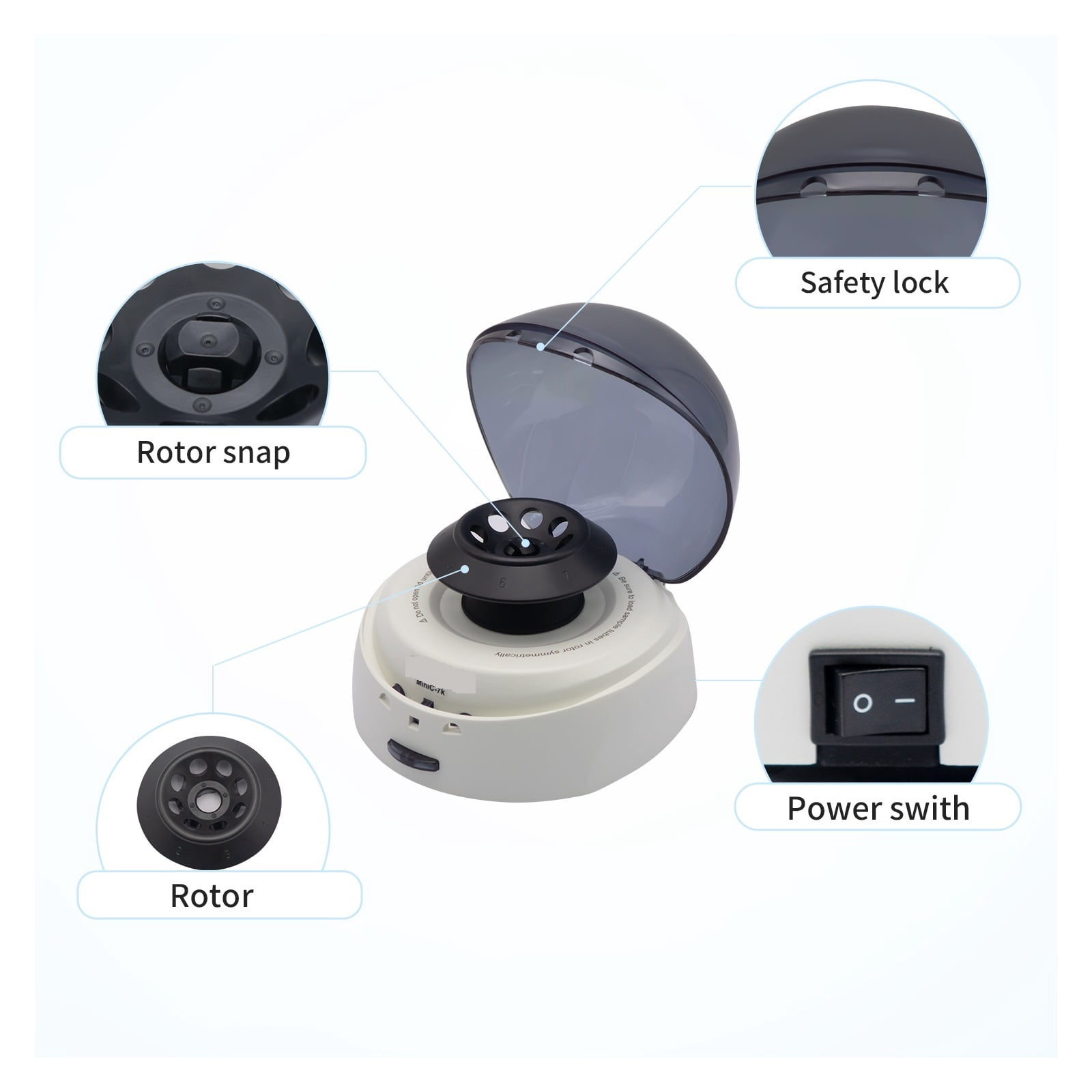 5000/7000rpm Mini Blood Centrifuge Laboratory Plasma Centrifu PRP PCR Medical Centrifuge 0.2ml-2ml Tube Available