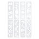 thumbnail image 1 of Molde para hacer bricolaje, plantilla de pintura de 8 piezas, plantillas de dibujo de pintura de plástico, suministros de arte y artesanía, artesanía Superior, 1 of 12