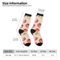 thumbnail image 2 of Wukai Strawberries Print Contrast Color Mid-tube Socks, 3D Printing Design Adult Socks, High Elastic Breathable Sports Socks, Suitable for Daily,Unisex, 2 of 6