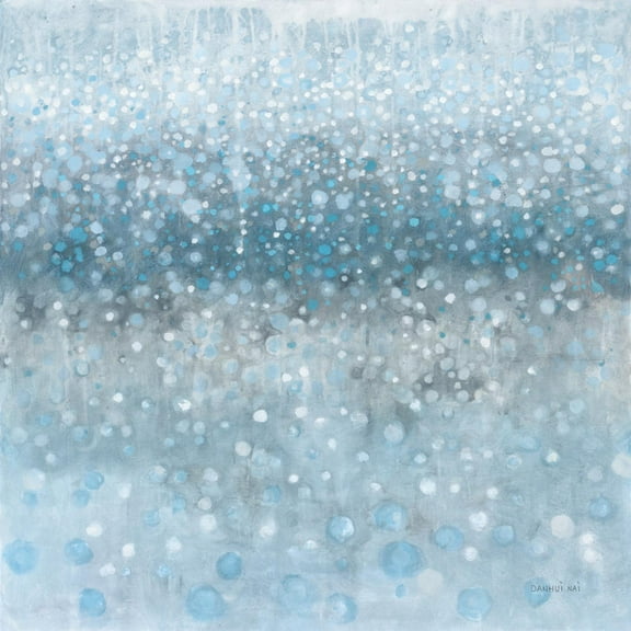 Art.com Abstract Rain Slate Blue Art Print by Danhui Nai, 16" x 16"