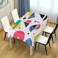 thumbnail image 4 of Yayeee Tablecloths 54" x 54" Rectangle Wrinkle Resistant Party Table Cover, Black Retro Pattern, 4 of 8