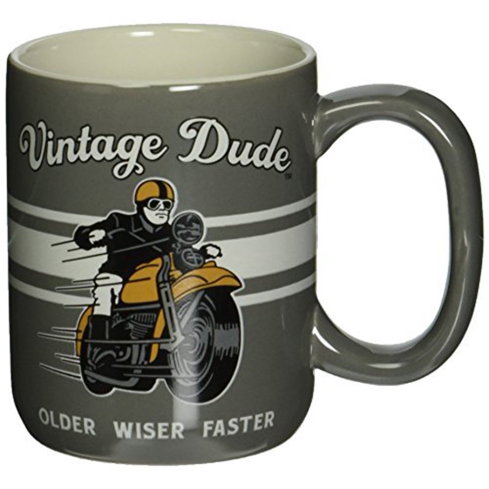Laid Back CF1004 Vintage Dude Motorcycle Coffee Mug, 14Ounce Walmart
