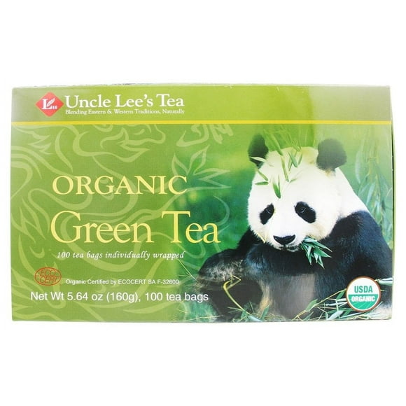 ORG. GREEN TEA 100CT, Uncle Lee's Tea - Green Tea Organic - 100 Tea Bags (5.64 oz / 160 g)  Uncle Lee's Tea Organic Green Tea is an ancient tradition for today's health. When it comes to green teas no one knows better than Uncle Lee's. They've been creating fine teas for over 50 years, combining traditional methods from 