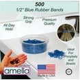 thumbnail image 5 of Amelia Beauty | 1/2in, Blue, Elastic Rubber Band Pony Tail Holders | Made in USA, Ideal for Ponytails, Braids, Twists, Dreadlocks, Styling Accessories for Women, Men and Girls | 500 Pack, 5 of 6