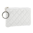 thumbnail image 2 of Unique Bargains 1 Pc Coin Purse Wallet Argyle Coin Purse Pouch White, 2 of 5