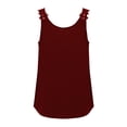 thumbnail image 7 of UPPADA Womens Sleeveless Tank Top Round Neck Lace Trim Tank Top Comfy Loose Fit Tunic Blouses Dressy Casual Blouse Ladies Summer Beach Shirts,wine tank tops M, 7 of 7