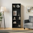 thumbnail image 1 of Kris & Alley Luca Engineered Wood 5-Tier Adjustable Customizable Shelf Bookcase for Living Room, Bedroom, or Office, 1 of 8