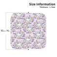 thumbnail image 2 of Lsque Purple Rabbit Pattern 4" Drink Coasters Set of 4, PVC Leather Absorbent Coasters, Table Coaster Set Decorative Coffee Cup Coasters Housewarming Gift -Square, 2 of 6