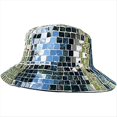 thumbnail image 2 of Sombrero de Cubo con Bola de Discoteca, Sombrero de Cubo con Lentejuelas para NiñO y Vaca, Sombrero Fedora con Lentejuelas de Espejo, Sombrero de Pescador, Gorra de Baile Ostentosa, 2 of 9