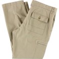 thumbnail image 2 of Club Room Mens Classic Casual Cargo Pantalones, Beige, 34W x 30L Club Room Carga, 2 of 2