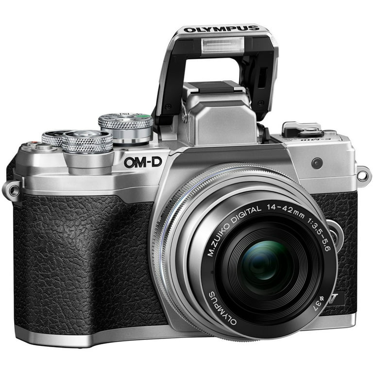 Olympus OM-D E-M10 Mark IV 20.3 Megapixel Mirrorless Camera with Lens,  0.55, 1.65, Silver 