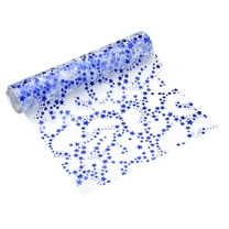 Uxcell Blue Table Runner Roll, 11" x 30 Feet Sequin Foil Metallic Mesh Decoration
