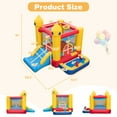 thumbnail image 3 of Costway Kids Bouncy Castle with  Slide & Ball Pit Pool Ocean Balls & 480W Blower Included, 3 of 10