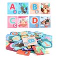 thumbnail image 3 of Juguetes para niños Bewildely Tarjetas educativas de doble cara Libro interactivo del alfabeto, 3 of 6
