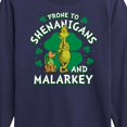 thumbnail image 3 of The Grinch - Prone To Shenanigans Malarkey - Toddler And Youth Long Sleeve Graphic T-Shirt, 3 of 5