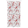 thumbnail image 1 of Nature Stall Shower Curtain, Illustration Of Sakura Branches Windy April Weather In Japanese Painting Style Art, Fabric Bathroom Set with Hooks, 36W X 72L Inches Long, Coral Black, by Ambesonne, 1 of 1