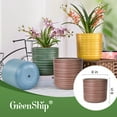 thumbnail image 3 of GreenShip 2 Pack Planters for Indoor Plants,8 inchPlant Pots with Drainage Hole,Flower Pots,Chocolate, 3 of 8