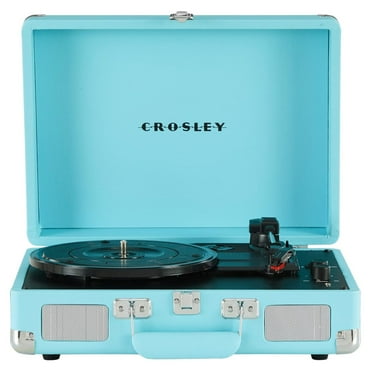 CR8005DP-TQ1 Cruiser Plus Vintage 3-Speed Bluetooth in/Out Suitcase Vinyl Record Player Turntable, Turquoise