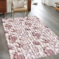 thumbnail image 3 of Vintage Red Coastal Area Rug 4x6 Washable Rug Non Slip Starfish Conch Shell Summer Large Area Rug Indoor Floor Carpet for Entryway Bedroom Kitchen Living Room Home Office Dining Room Nursery, 3 of 8