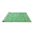 thumbnail image 2 of Ahgly Company Machine Washable Indoor Rectangle Abstract Turquoise Blue Modern Area Rugs, 3' x 5', 2 of 4