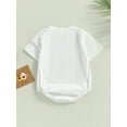 thumbnail image 4 of Bagilaanoe Newborn Baby Girl Rompers Letters Print Short Sleeve Bodysuits 3M 6M 12M 18M Infant Casual One Piece Short Jumpsuit, 4 of 8