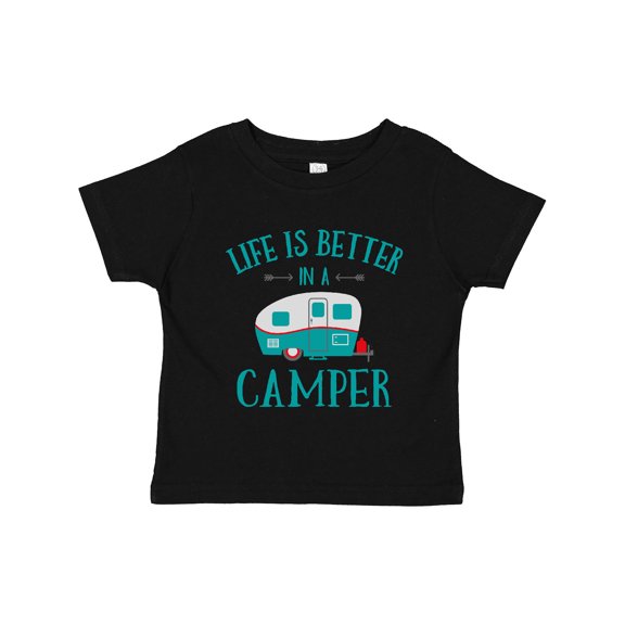 Inktastic Life's Better in a Camper Girls Toddler T-Shirt