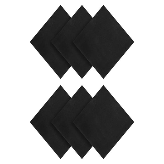 Uxcell 6 Pcs 6x6x1/4 Inches Adhesive Foam Padding Closed-cell Foam Sheet, Black