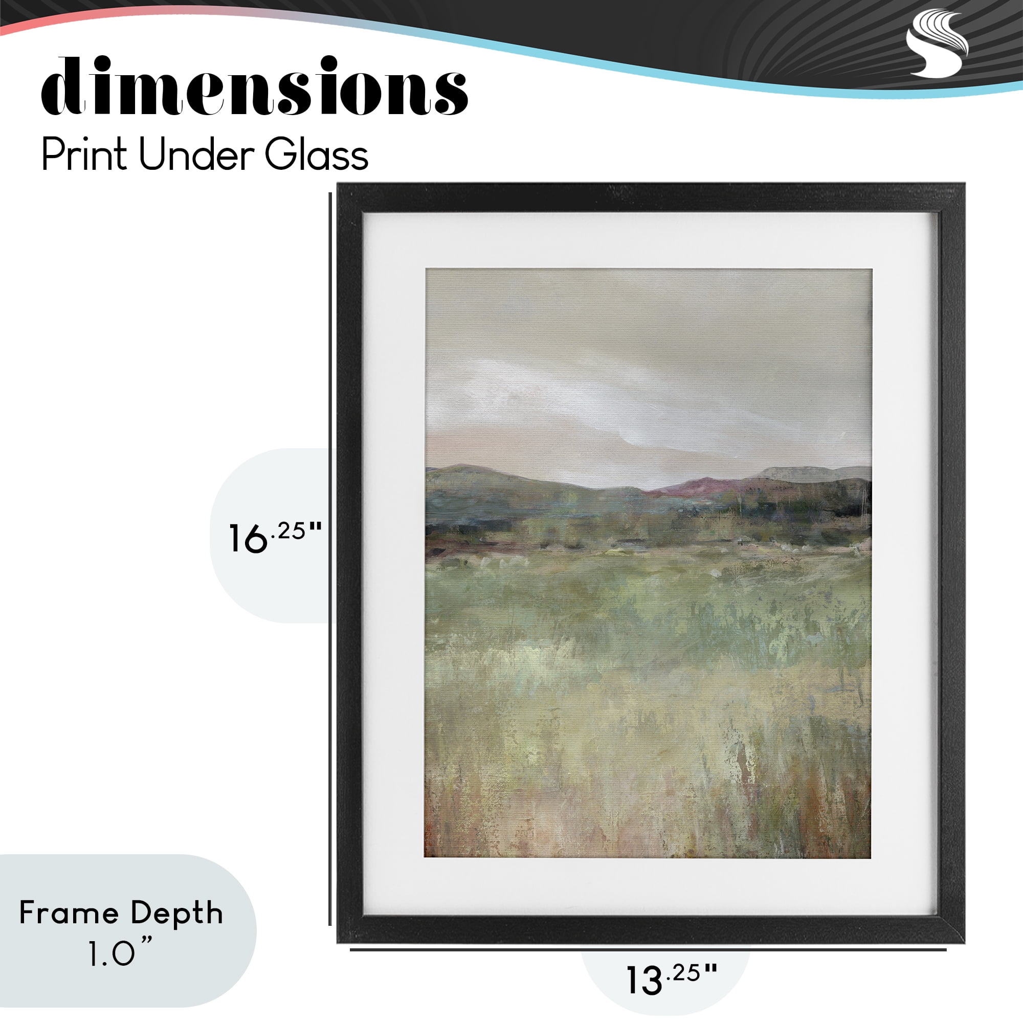 Stupell Industries Abstract Glimpse of Spring Black Framed Print Under Glass, design by Carol Robinson