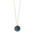 thumbnail image 1 of Precious Stars Collier Labradorite Rond en Argent Sterling Plaqué Or 14K 20 Pouces, 1 of 2