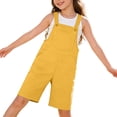 thumbnail image 3 of Coerni Little Boys Girls Twill Shortalls Toddler Kids Summer Bib Overall Shorts Straight Leg Loose Fit Cotton Short Overalls Romper, 3 of 9