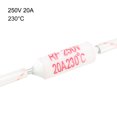thumbnail image 3 of Uxcell 250V 20A 230 Celsius Fusibles térmicos de corte de circuito Cerámicos 92mm Longitud 2pack, 3 of 5