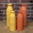 thumbnail image 5 of Urban Trends Ceramic Decorative Vase Trumpet Mouth and Double Banded Tribal Design, Decor Center Piece for Home Décor for Living Room, Table, Office Décor, Yellow- 3.75"x11.00"H, 5 of 7