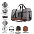 thumbnail image 2 of Mr. Peanut's Rhodium Series Airline Capable Soft Sided Pet Carrier, Plush Fleece Bedding & Sturdy Plywood Base, Premium Self Locking Zippers, Secure Carrying Strap, 19x11x11, 2 of 9