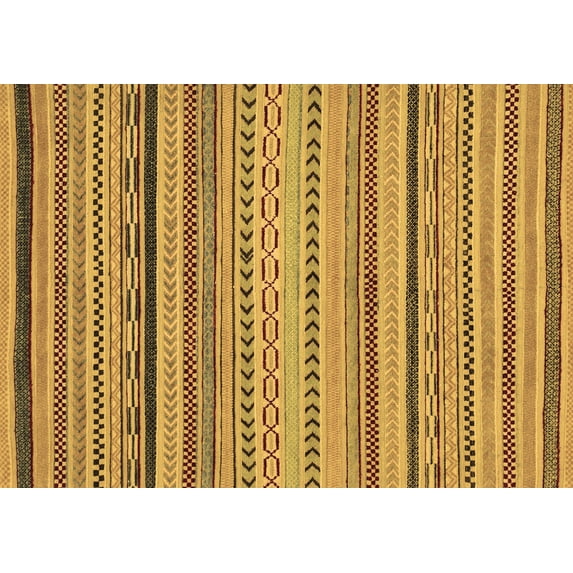 Ahgly Company Indoor Rectangle Abstract Brown Modern Area Rugs, 2' x 4'
