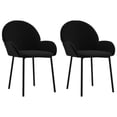 thumbnail image 3 of Sillas de comedor VidaXL, modernas, acolchadas en terciopelo, color negro (juego de 2), 3 of 9