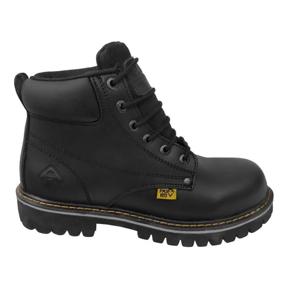 Bota De Trabajo Industrial Pma 136 Sin Casco Napa Negro