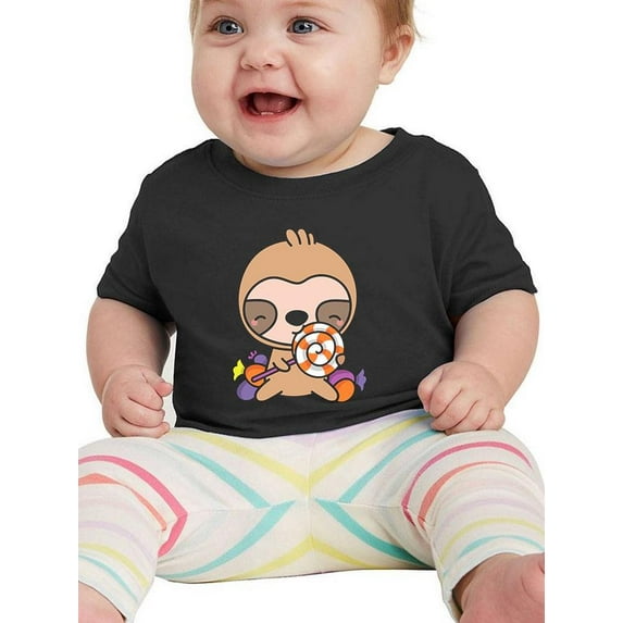 Cartoon Sloth W Candy T-Shirt Infant -Image by Shutterstock, 6 Months