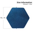 thumbnail image 2 of Disketp Deep Blue Glitter Funny Coasters,4 Pcs Leather Coasters with Holder, Perfect Housewarming Hostess Gifts,Protect Furniture from Water Marks Scratch and Damage-Hexagon, 2 of 6