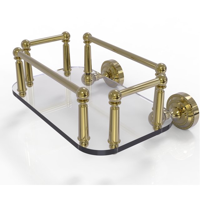 Dottingham Collection Wall Mounted Glass Guest Towel Tray