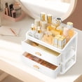 thumbnail image 6 of Niulife Makeup Organizer with Drawers,Large Vanity Skincare Storage,Bathroom Countertop Cosmetics Display Holder for Skincare, Eyeshadow, Lotions, Lipstick, Nail Polish and Jewelry,White 2 Tiers, 6 of 6