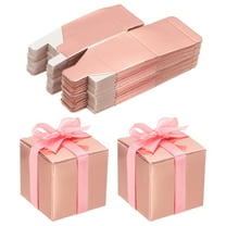 Uxcell Favor Boxes, Candy Party Butterfly Gift Boxes for Wedding Mother's Day Easter Anniversary Christmas Rose Gold