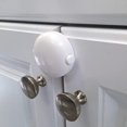 thumbnail image 1 of Qdos™ Adhesive Double Door Lock in White, 1 of 6
