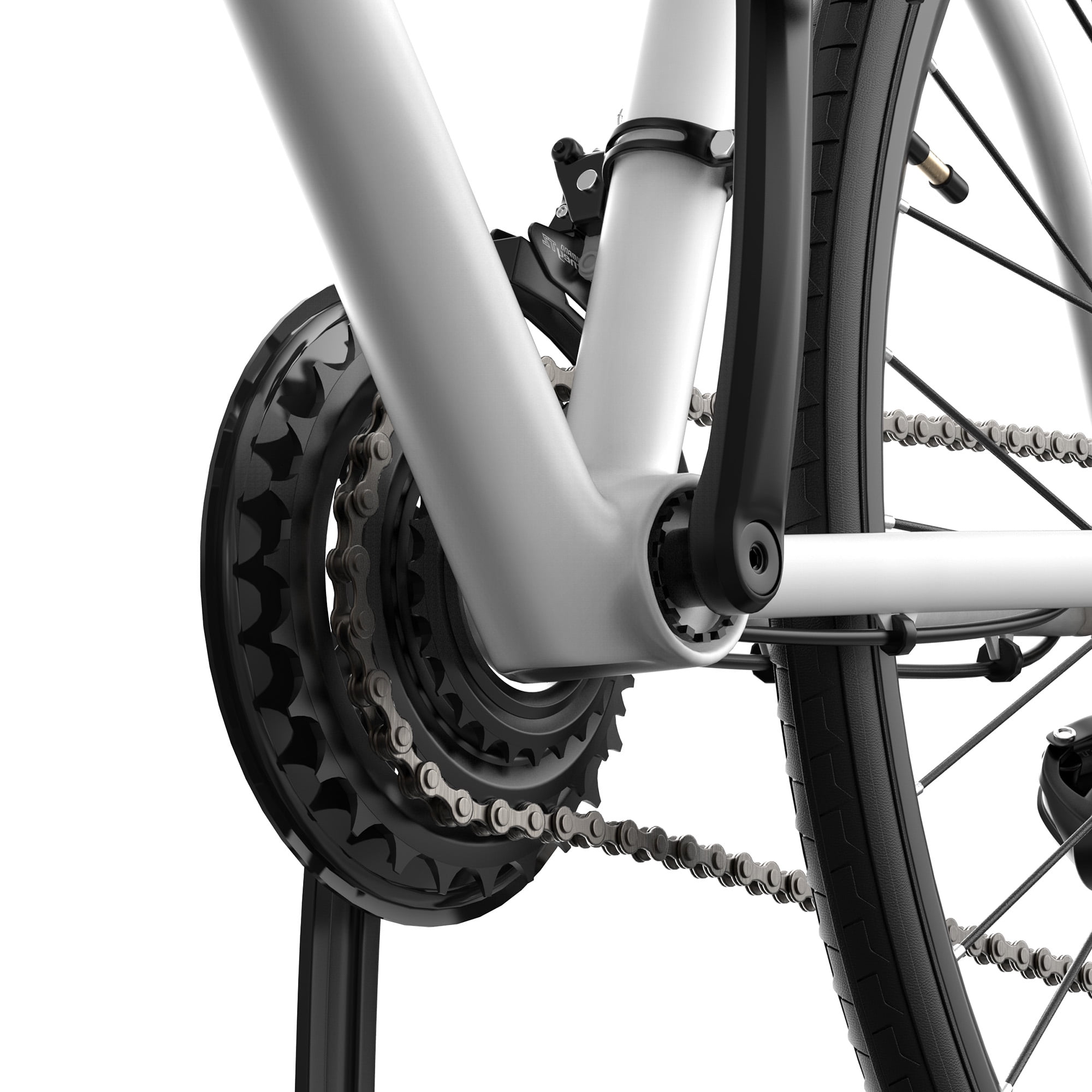 Uforic 700C Road Bike, 21-Speed Commuter Bicycle for Adult, 28" Aluminum Frame, Disc Brakes, White