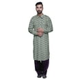 thumbnail image 1 of Atasi Classic Collar Long Sleeve Mens Pathani Kurta Salwar Wedding Kurta Set, 1 of 5