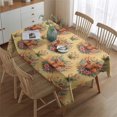 thumbnail image 2 of Yellow Highland Cow Flower Pattern Rectangle Tablecloth 60"x84",Waterproof Polyester Rectangle Table Cloth, Wipeable Spillproof Polyester Tablecloth for Dining, Camping, Indoor and Outdoor, 2 of 5