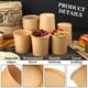 thumbnail image 3 of 50Pcs empacaron envases de sopa de papel de 16 OZ con tapas de tazas de sopa de papel Kraft para postres de helado de yogur, 3 of 9