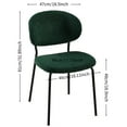 thumbnail image 6 of Of 2 Dark Boucle Fabric Dining Chairs, Metal Legs, Foam, For Room, Living Kitchen, Fashionable And Cozy Seating Chairs (2 ), Contemporary Style With Fluffy Elegant Option, 6 of 7